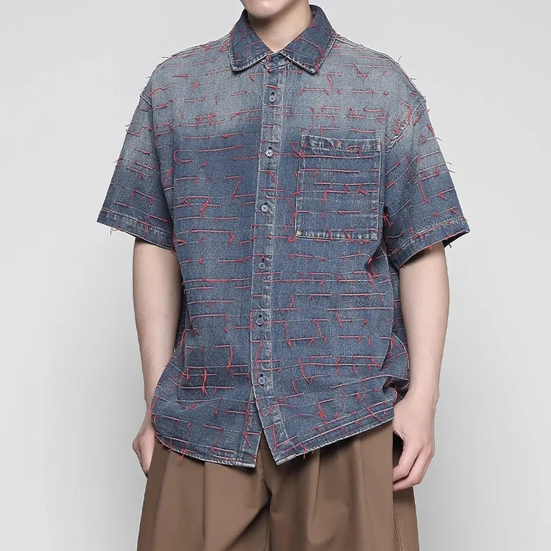 RAYSHOW Shirts Men Blue-2