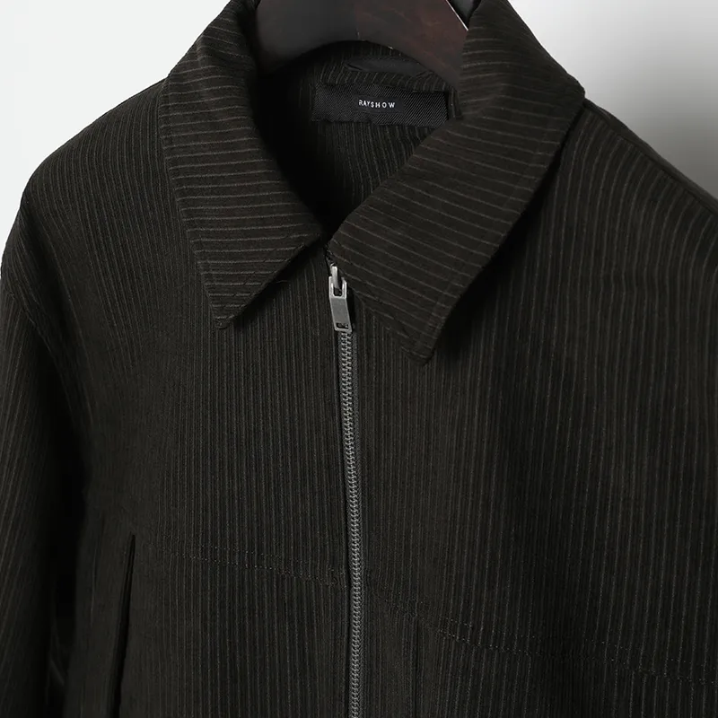 RAYSHOW Jackets Coats Men's Green-2
