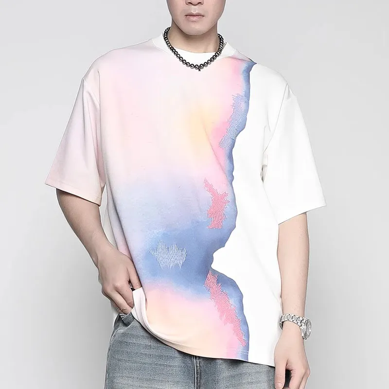 RAYSHOW T Shirts Men White-2
