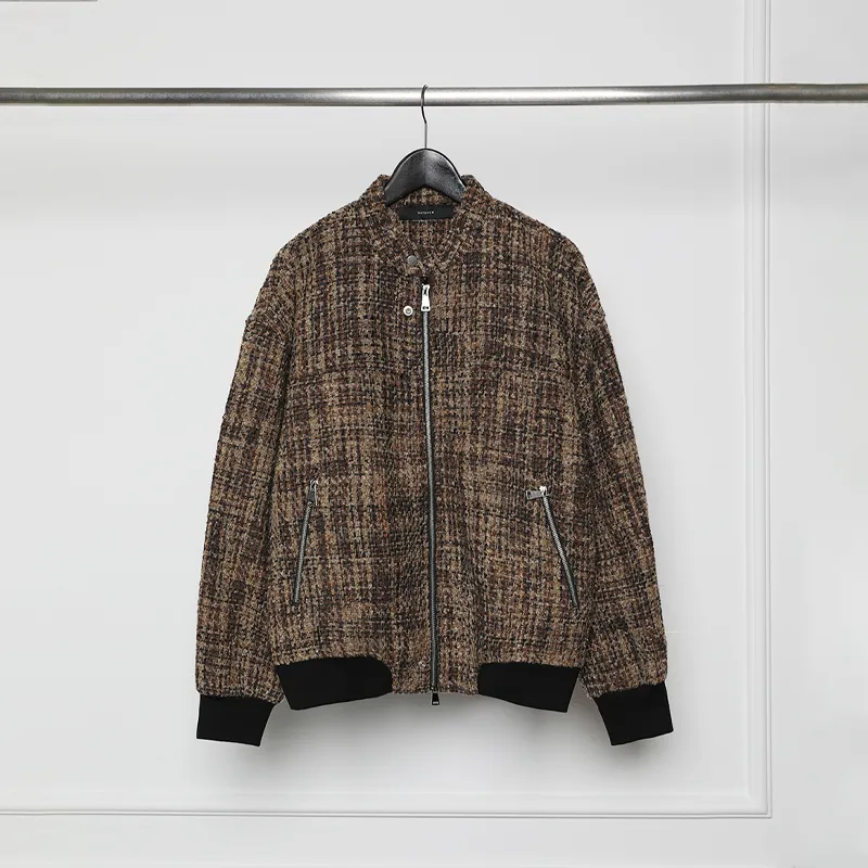 RAYSHOW Jackets Coats Men's Coffee-2