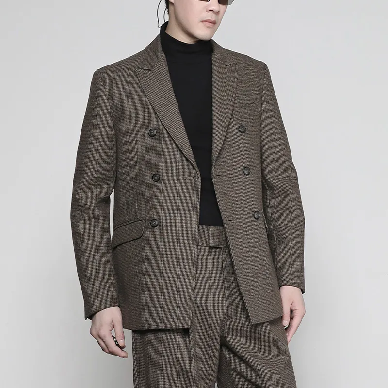 RAYSHOW Business Suit Men's Coffee-2