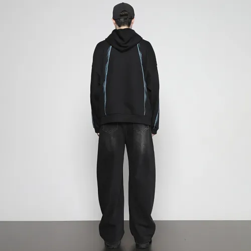RAYSHOW Sweatshirts Men Black