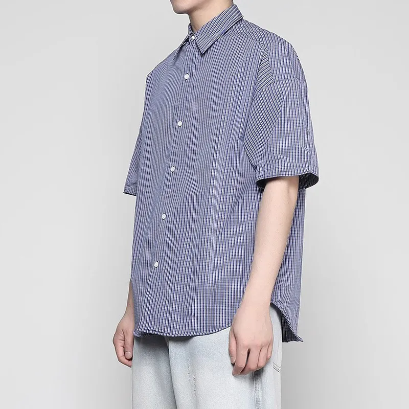 RAYSHOW Shirts Men Blue-4