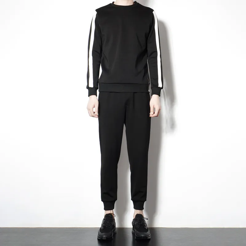 RAYSHOW Casual Pants Men's Black-3