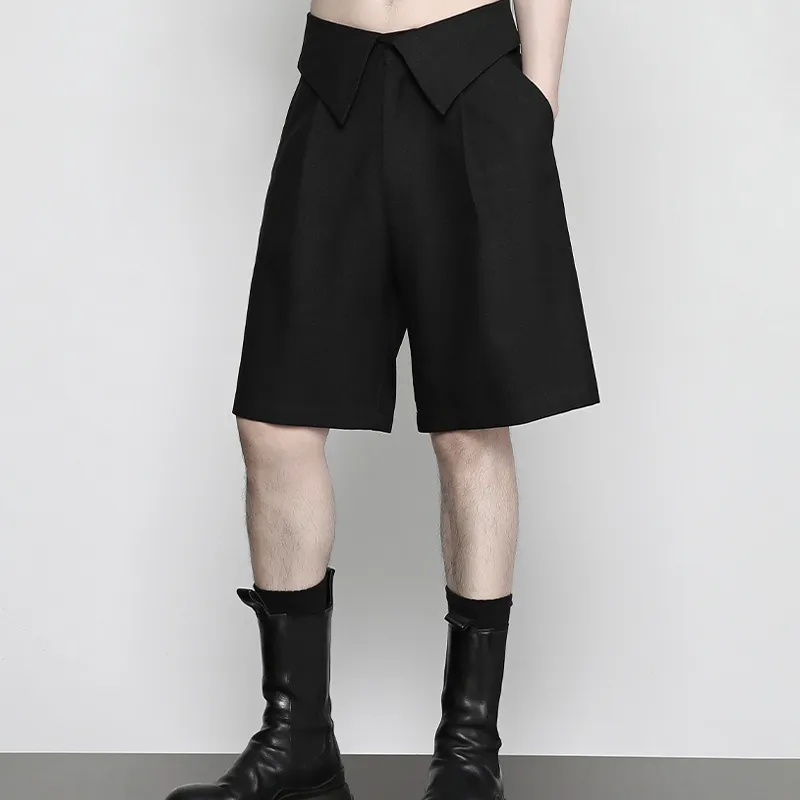 RAYSHOW Casual Shorts Men's Black-5