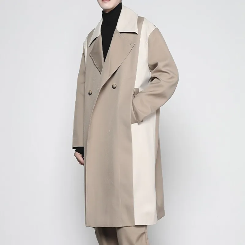 RAYSHOW Trench Coats Men-4