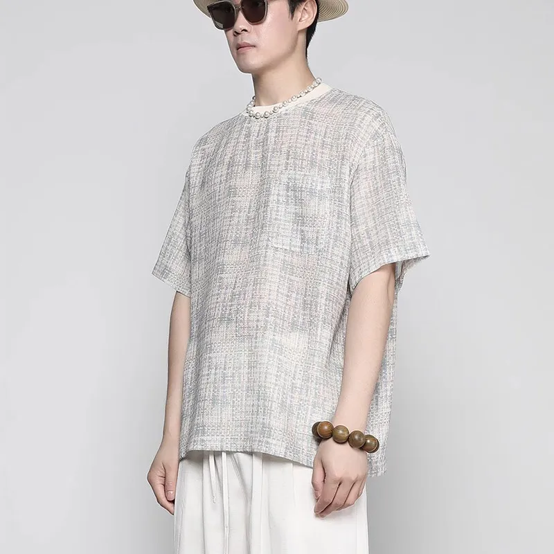 RAYSHOW T Shirts Men Khaki-1