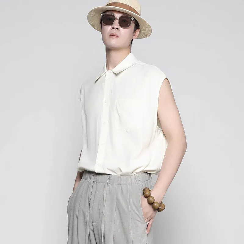 RAYSHOW Shirts Men Apricot-4