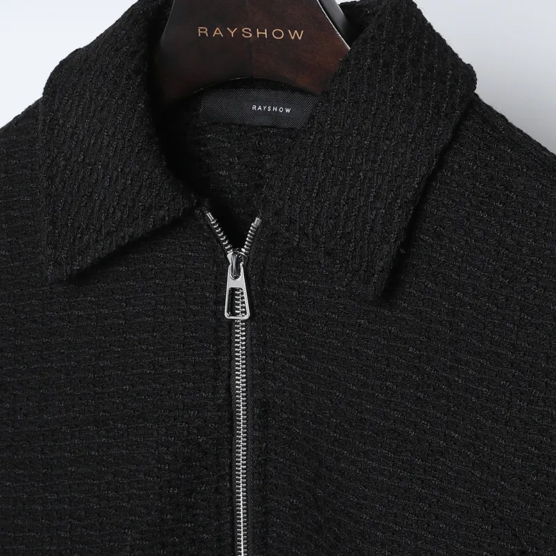 RAYSHOW Jackets Coats Men's Black-3