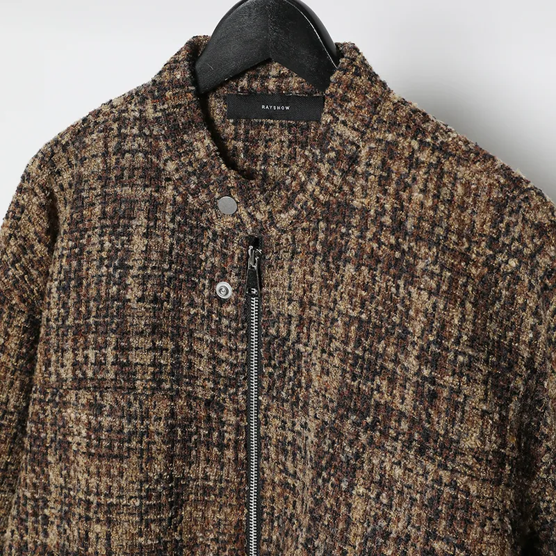 RAYSHOW Jackets Coats Men's Coffee-1