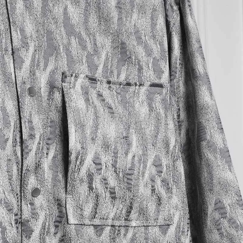 RAYSHOW Shirts Men Gray-5