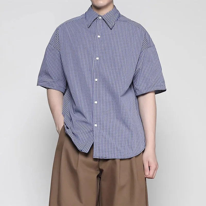 RAYSHOW Shirts Men Blue-3