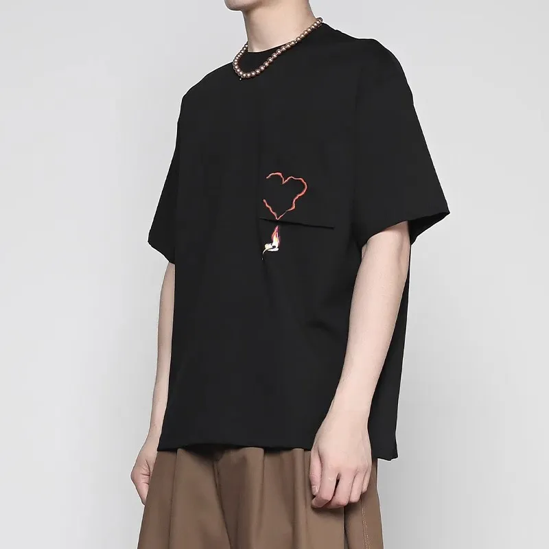 RAYSHOW T Shirts Men Black-3