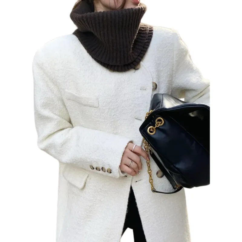 NANING9 Coats Women's White-1