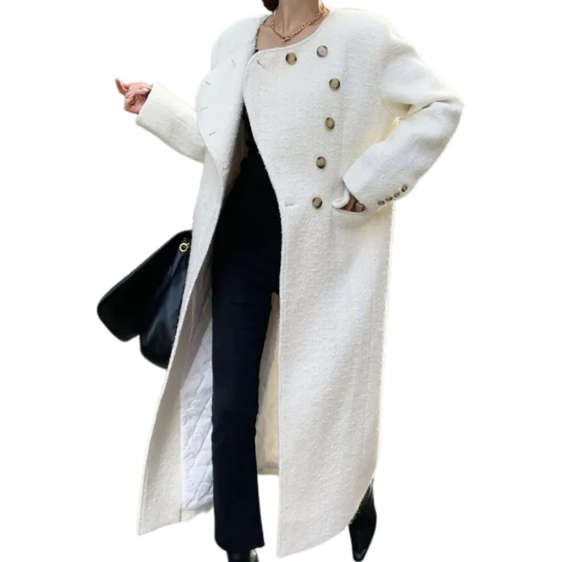 NANING9 Coats Women's White-3