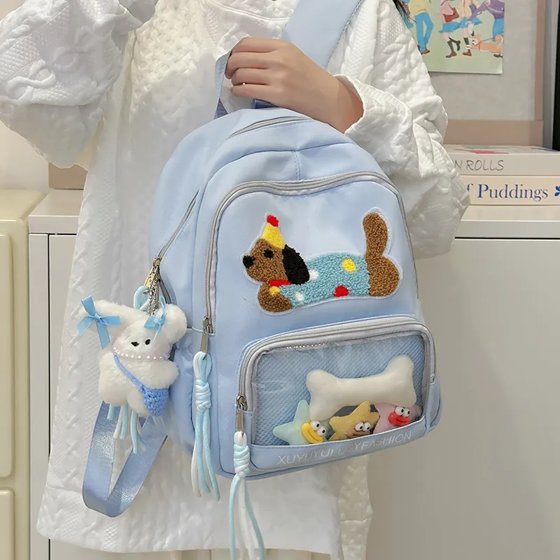 YUANTUZHE Polyester Backpack Women's Black/Yellow/Purple/Blue/White-17