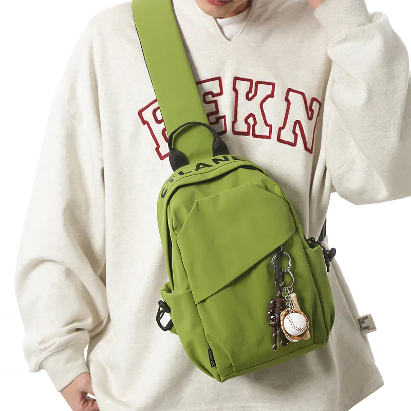 YUANTUZHE Nylon Small Backpack Sling Bag Regular Unisex Brown-4
