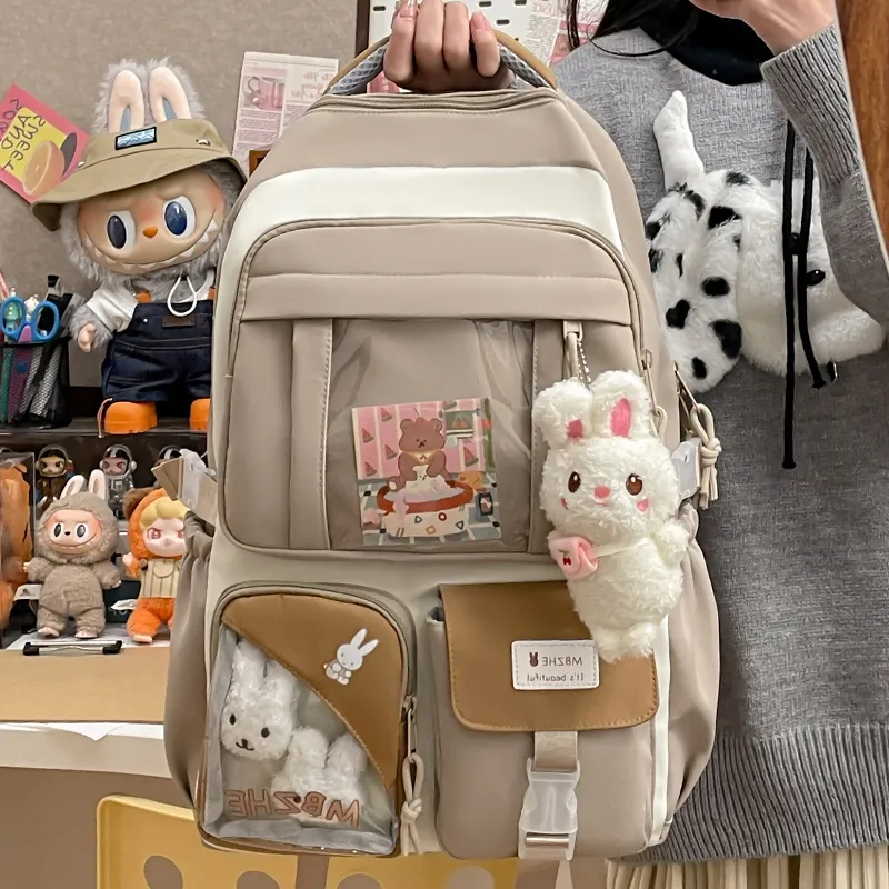 YUANTUZHE Canvas Canvas Bag Backpack Regular Women's Multicolor-12