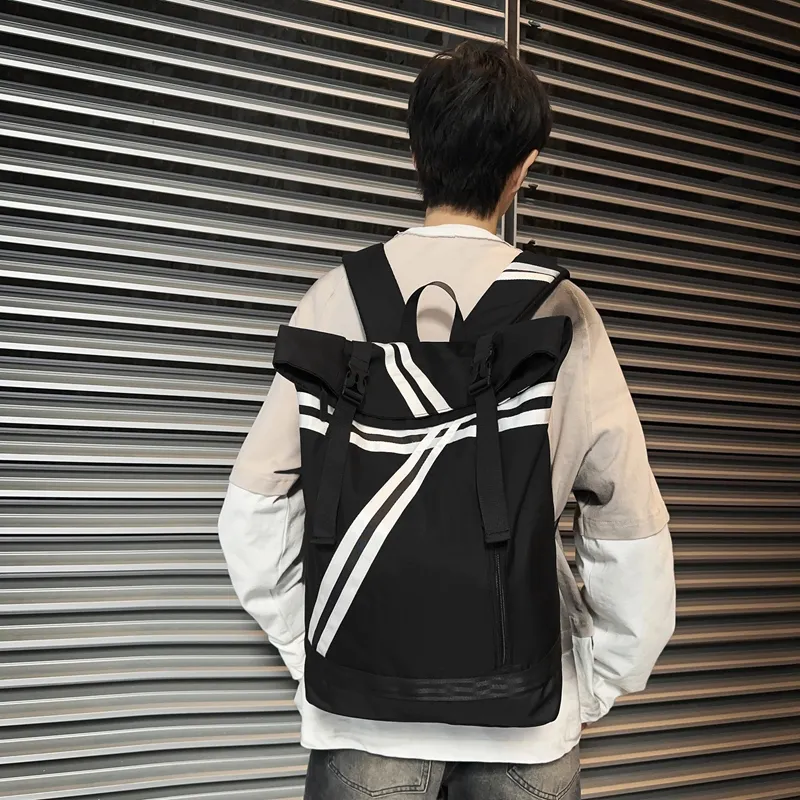 YUANTUZHE Nylon Backpack Regular Men's Black-4