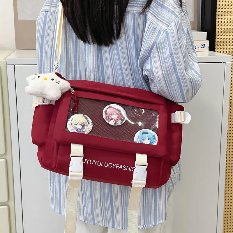 YUANTUZHE Nylon Crossbody Bag Women's White Yellow/Blue/Khaki/Red Black/Purple-43