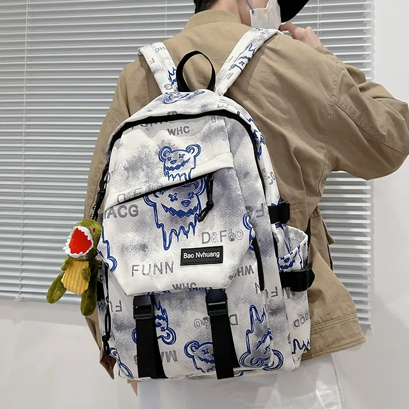 YUANTUZHE Nylon Backpack Unisex Multicolor-15