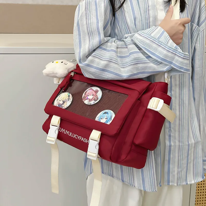 YUANTUZHE Nylon Crossbody Bag Women's White Yellow/Blue/Khaki/Red Black/Purple-42