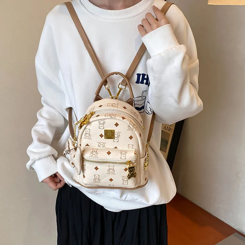 YUANTUZHE PU Backpack Regular Women's Pink/White/Black/Brown/Black & White-10