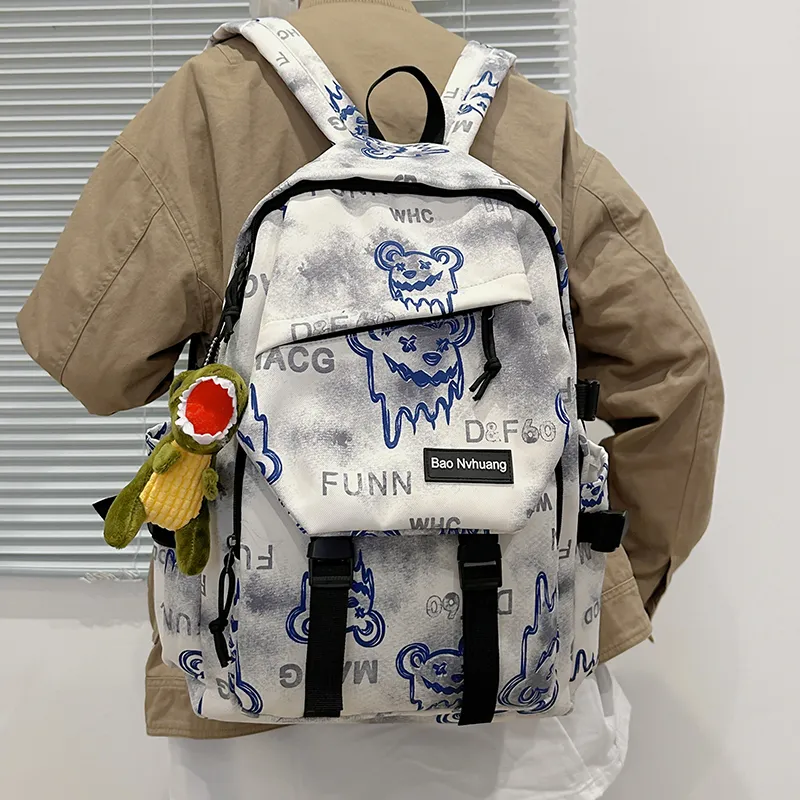 YUANTUZHE Nylon Backpack Unisex Multicolor-14