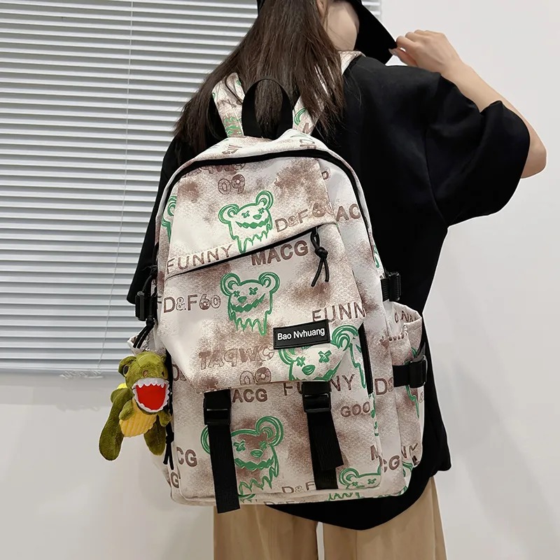 YUANTUZHE Nylon Backpack Unisex Multicolor-6