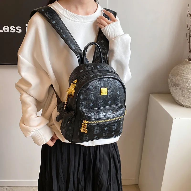 YUANTUZHE PU Backpack Regular Women's Pink/White/Black/Brown/Black & White-18