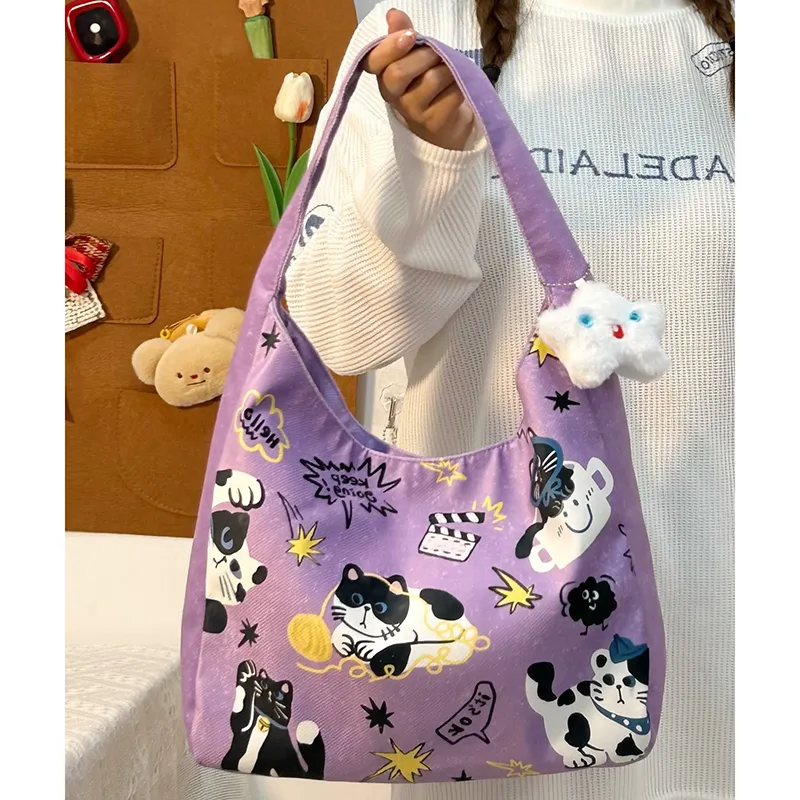 YUANTUZHE Canvas Bag, Tote Bag, Shoulder Bag Women's Multicolor-16