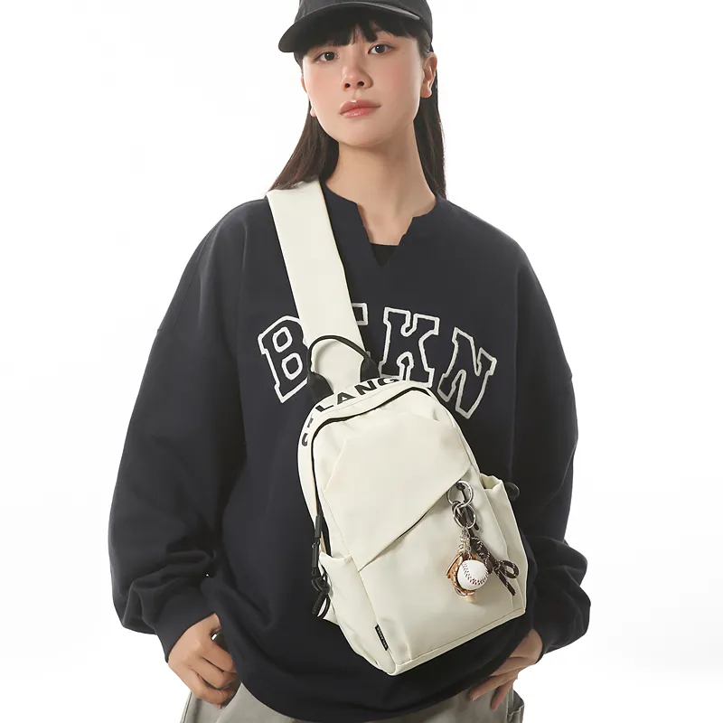 YUANTUZHE Nylon Small Backpack Sling Bag Regular Unisex Brown-13