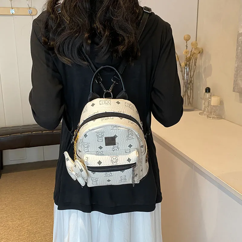 YUANTUZHE PU Backpack Regular Women's Pink/White/Black/Brown/Black & White-26