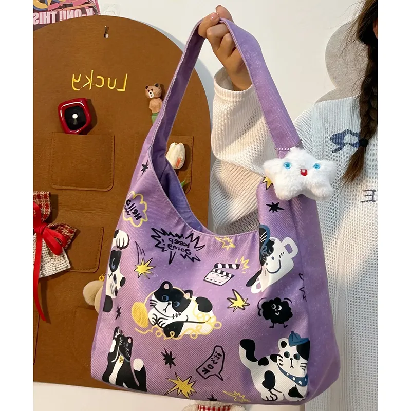 YUANTUZHE Canvas Bag, Tote Bag, Shoulder Bag Women's Multicolor-15