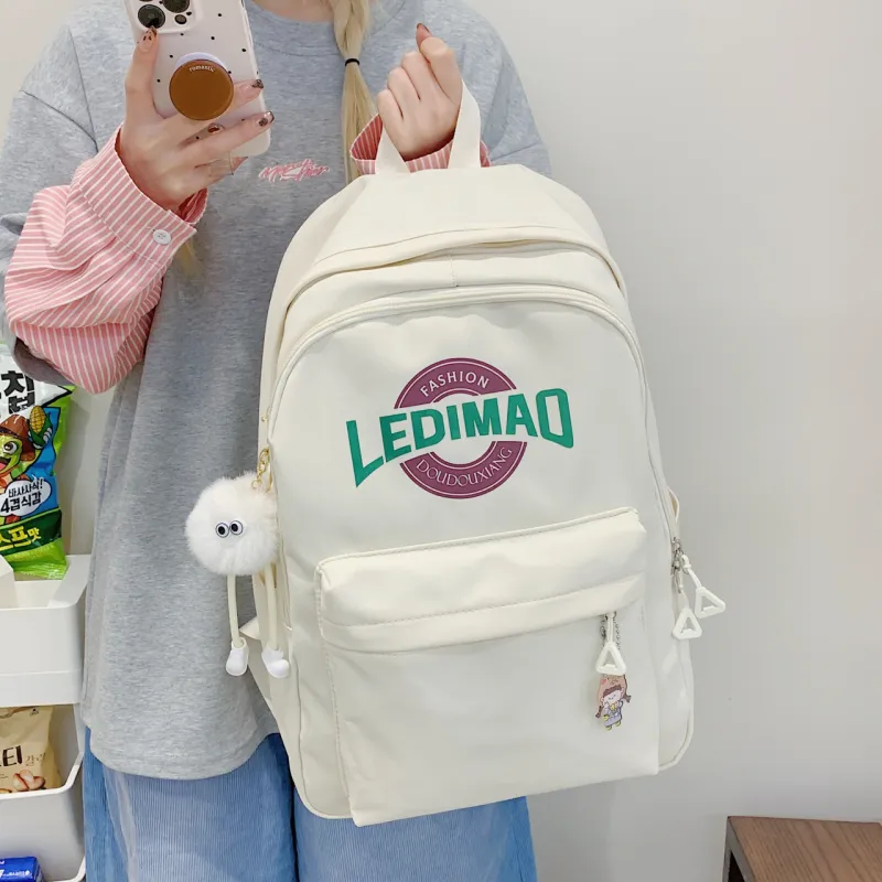 YUANTUZHE Nylon Fabric Backpack Unisex Multicolor-4