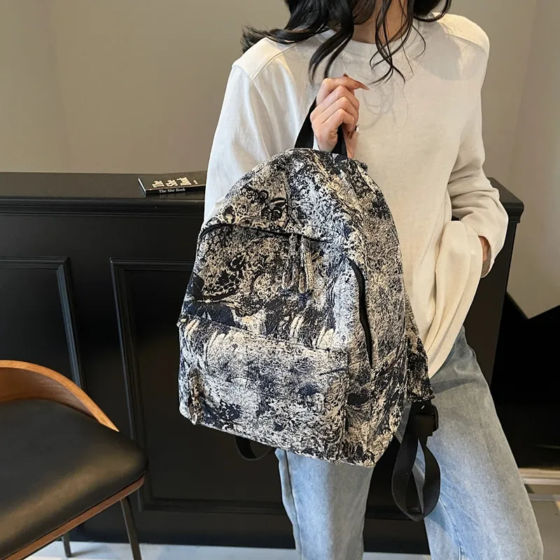 YUANTUZHE Fabric Backpack Unisex Multicolor-13