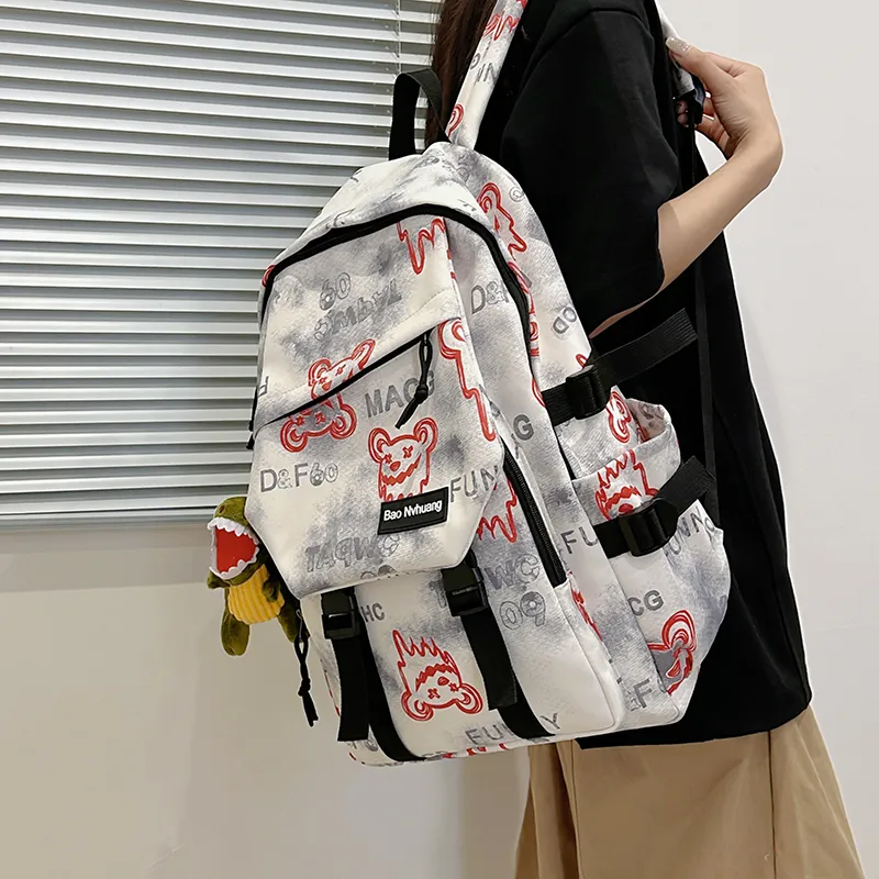 YUANTUZHE Nylon Backpack Unisex Multicolor-4