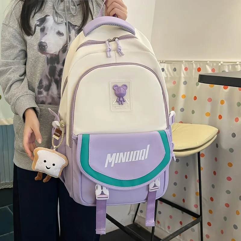 YUANTUZHE Twill Backpack Regular Unisex Multicolor-16