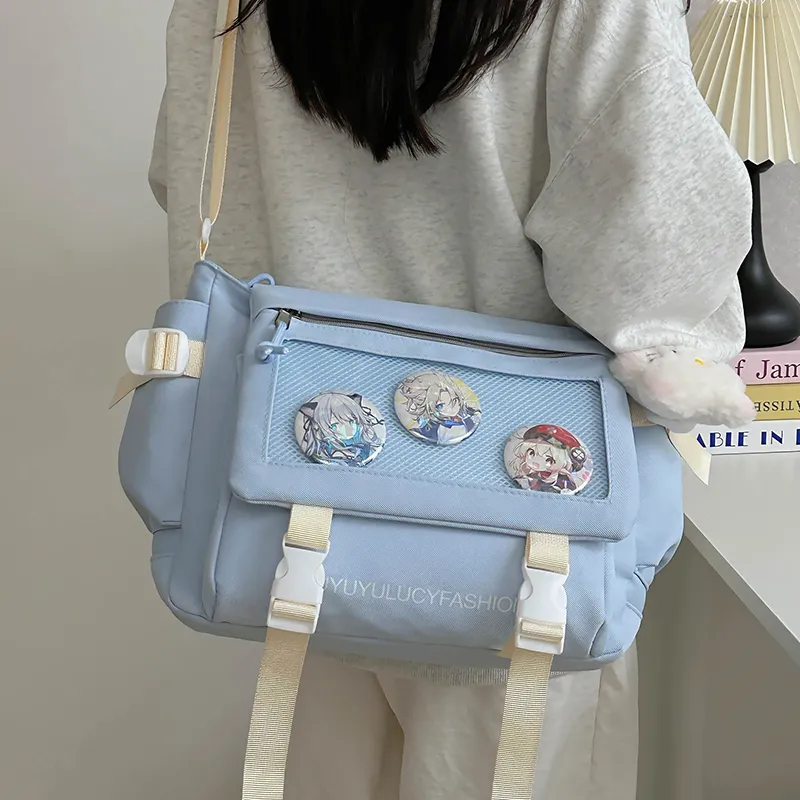 YUANTUZHE Nylon Crossbody Bag Women's White Yellow/Blue/Khaki/Red Black/Purple-23