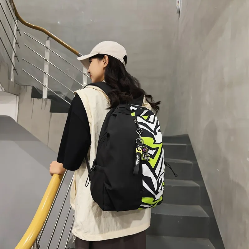 YUANTUZHE Nylon Backpack Regular Unisex Multicolor-4