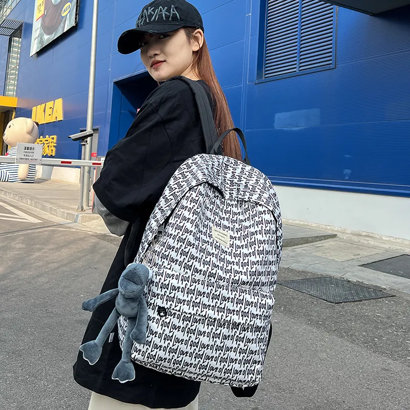 YUANTUZHE Composite Cloth Backpack Unisex Multicolor-2