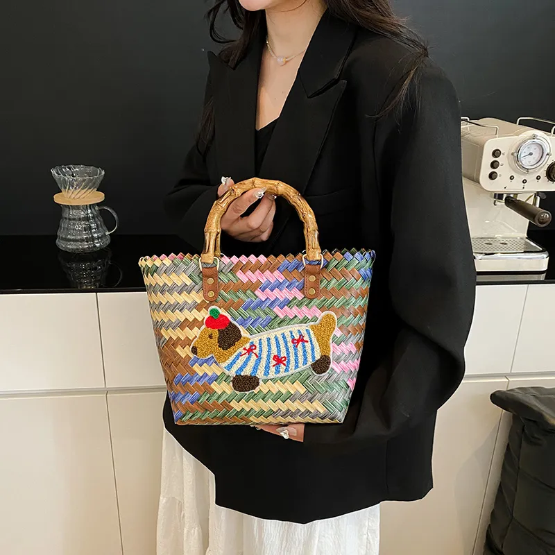 YUANTUZHE Woven Handbag Women's Multicolor/Brown-1
