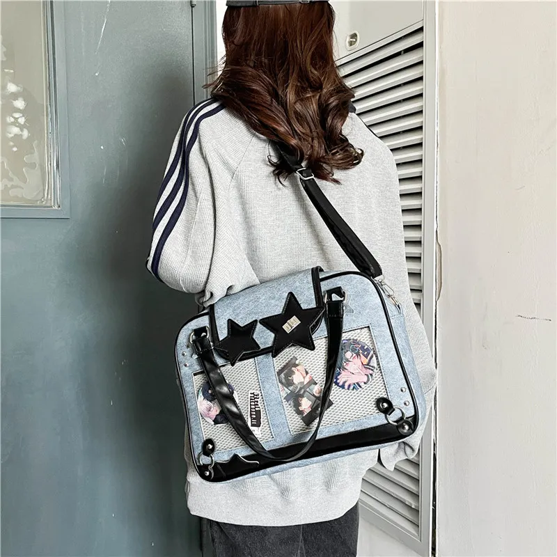 YUANTUZHE Denim Crossbody Handbags Women's Multicolor-11