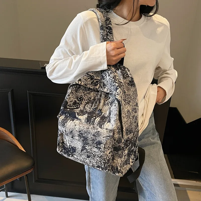 YUANTUZHE Fabric Backpack Unisex Multicolor-12
