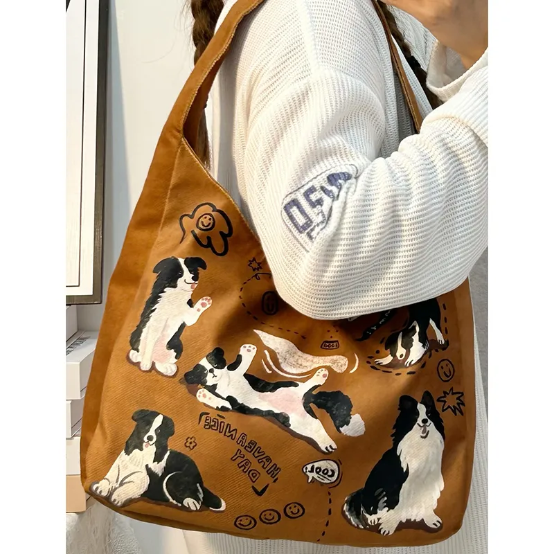 YUANTUZHE Canvas Bag, Tote Bag, Shoulder Bag Women's Multicolor-8