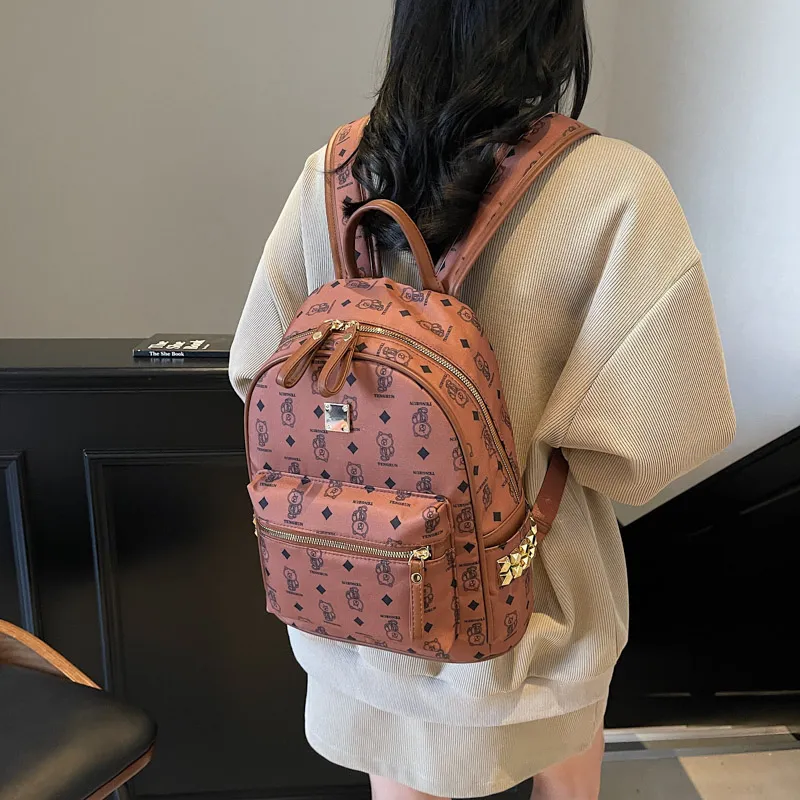 YUANTUZHE Pu Backpack Regular Women's Multicolor-21