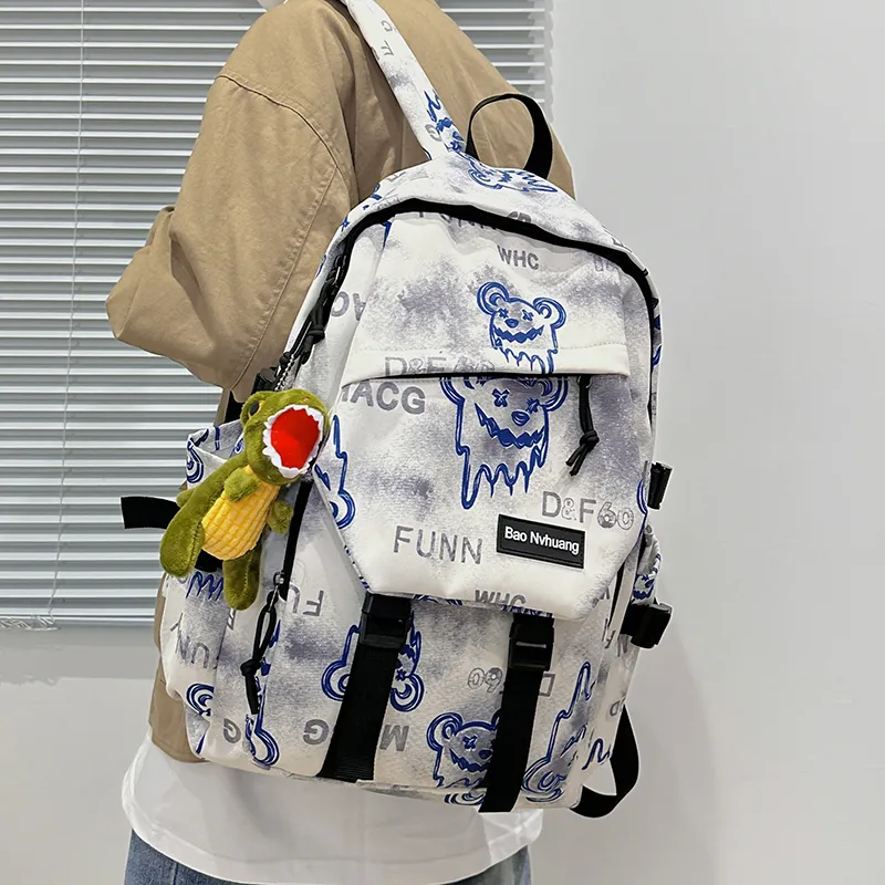 YUANTUZHE Nylon Backpack Unisex Multicolor-13