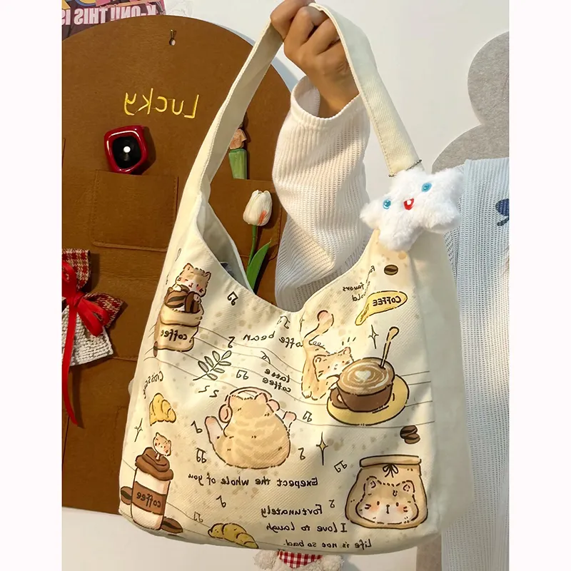 YUANTUZHE Canvas Bag, Tote Bag, Shoulder Bag Women's Multicolor-23