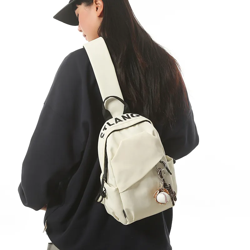 YUANTUZHE Nylon Small Backpack Sling Bag Regular Unisex Brown-11