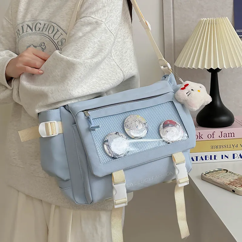 YUANTUZHE Nylon Crossbody Bag Women's White Yellow/Blue/Khaki/Red Black/Purple-24